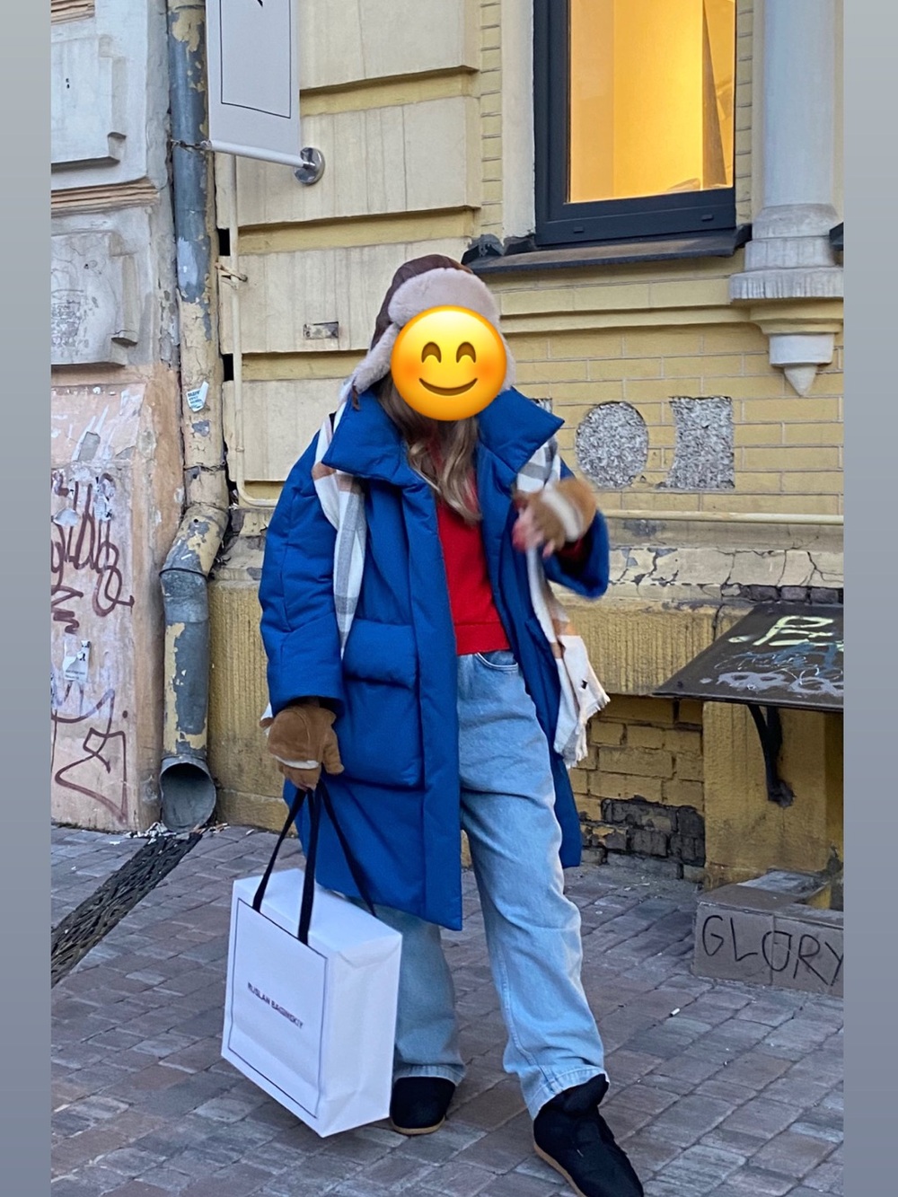 Diesel Royal Blue Long Puffer Jacket